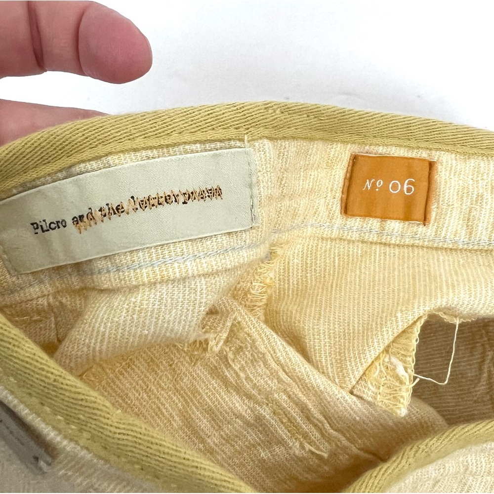 Anthropologie Pilcro And The Letterpress Yellow Linen Blend Shorts - Picture 6 of 16